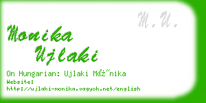 monika ujlaki business card